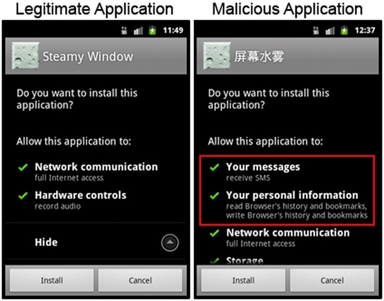 Android phones under increased security risk from malware hidden in apps