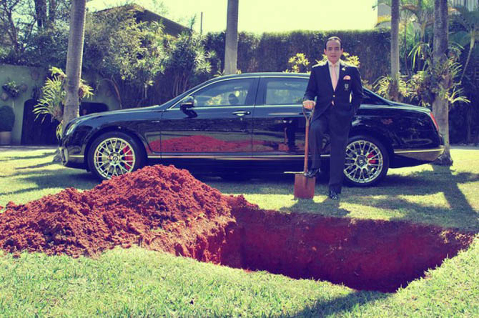 Man buries Bentley so he can drive it in the afterlife