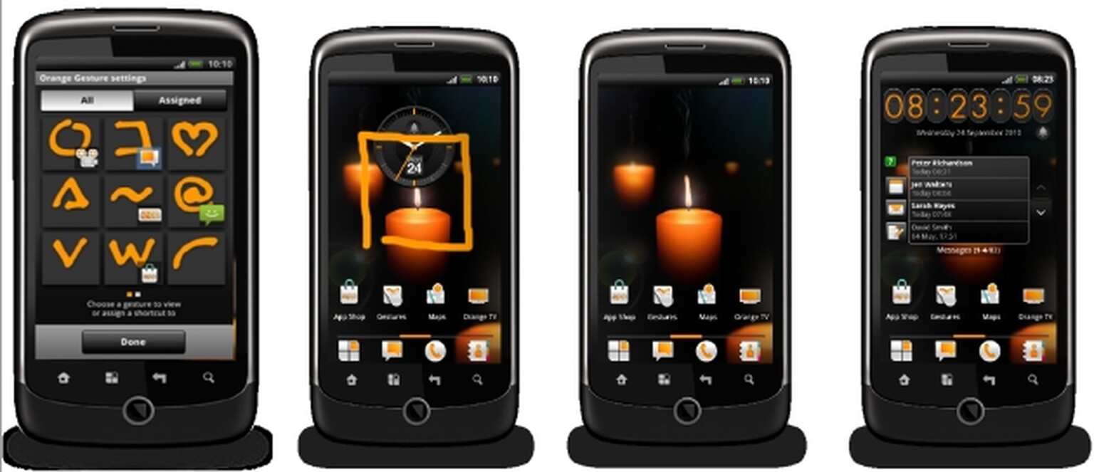 Orange Gestures and Live Wallpapers spice up their forthcoming smartphones