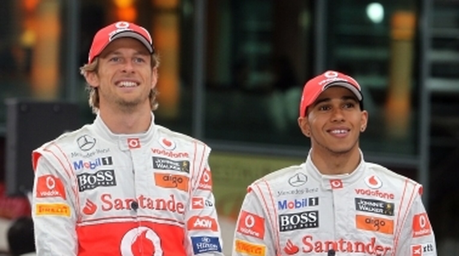 Jenson and Lewis: iPhone users. Lewis not big on the apps.