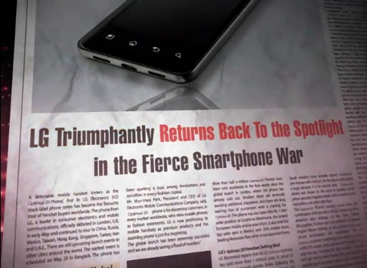 LG release Optimus 3D teaser. Funnier than you'd think.