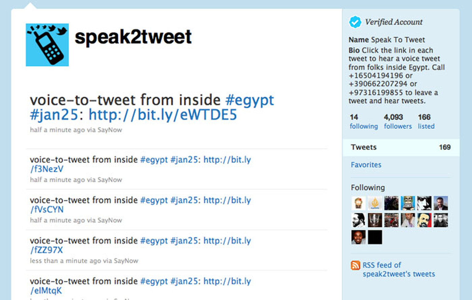 Egypt protesters get speak-to-tweet service