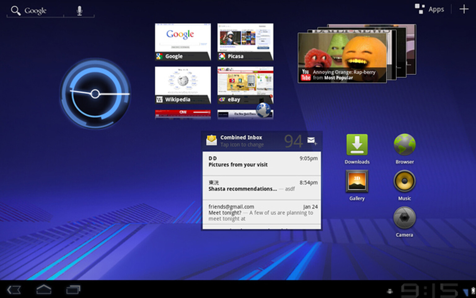 Google previews Android 3.0, releases SDK and platform highlights