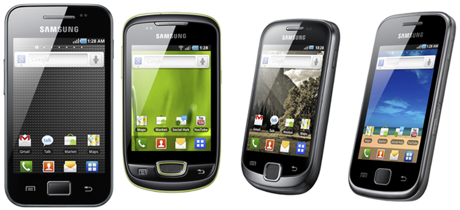 Samsung announces its Galaxy family: Galaxy Ace, Galaxy mini, Galaxy Fit and Galaxy Gio