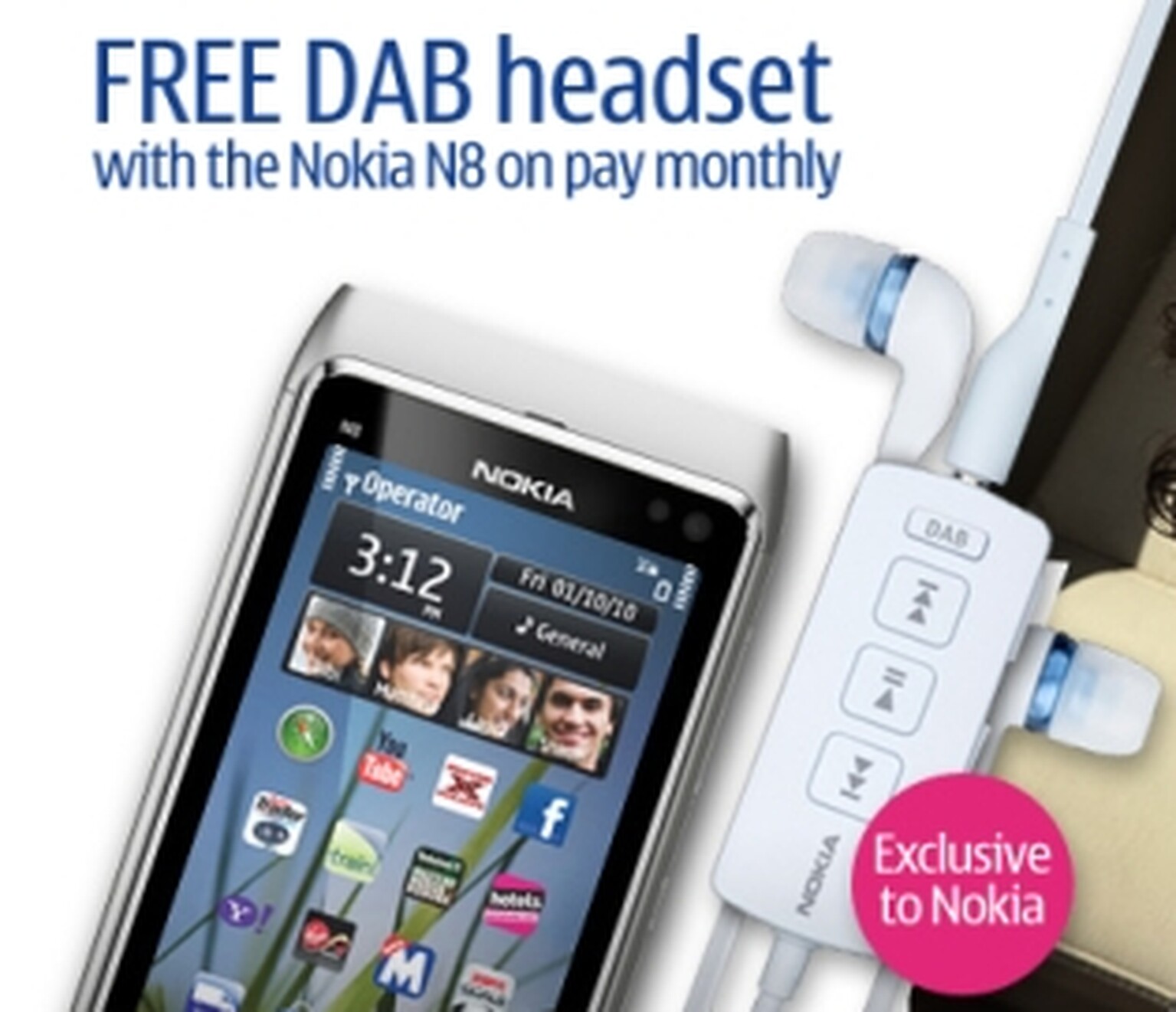 Nokia N8 price cut: £375 sim-free, or free digital radio headphones with contract
