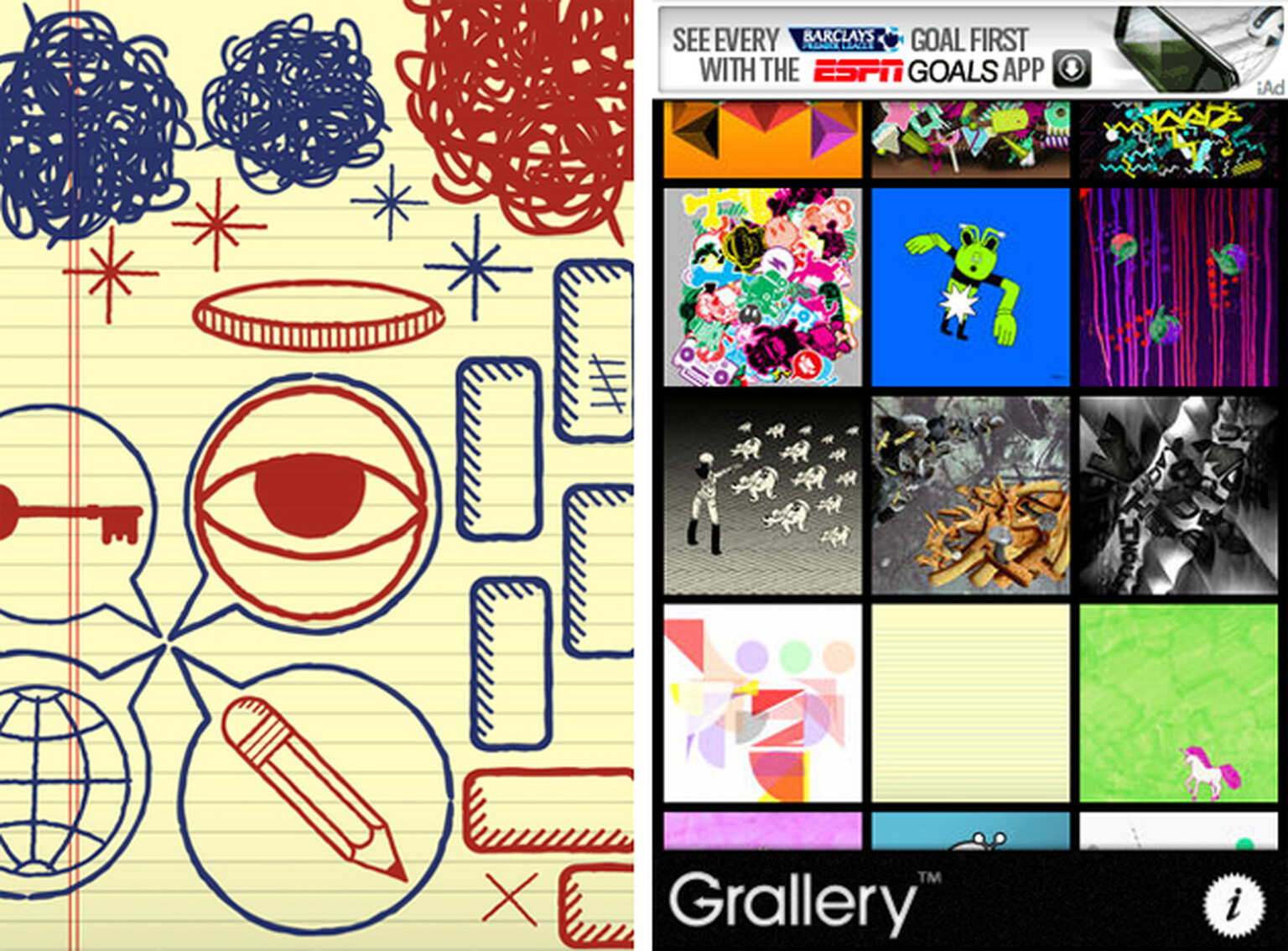 Grallery for iPhone and Android gets updated with some new backgrounds