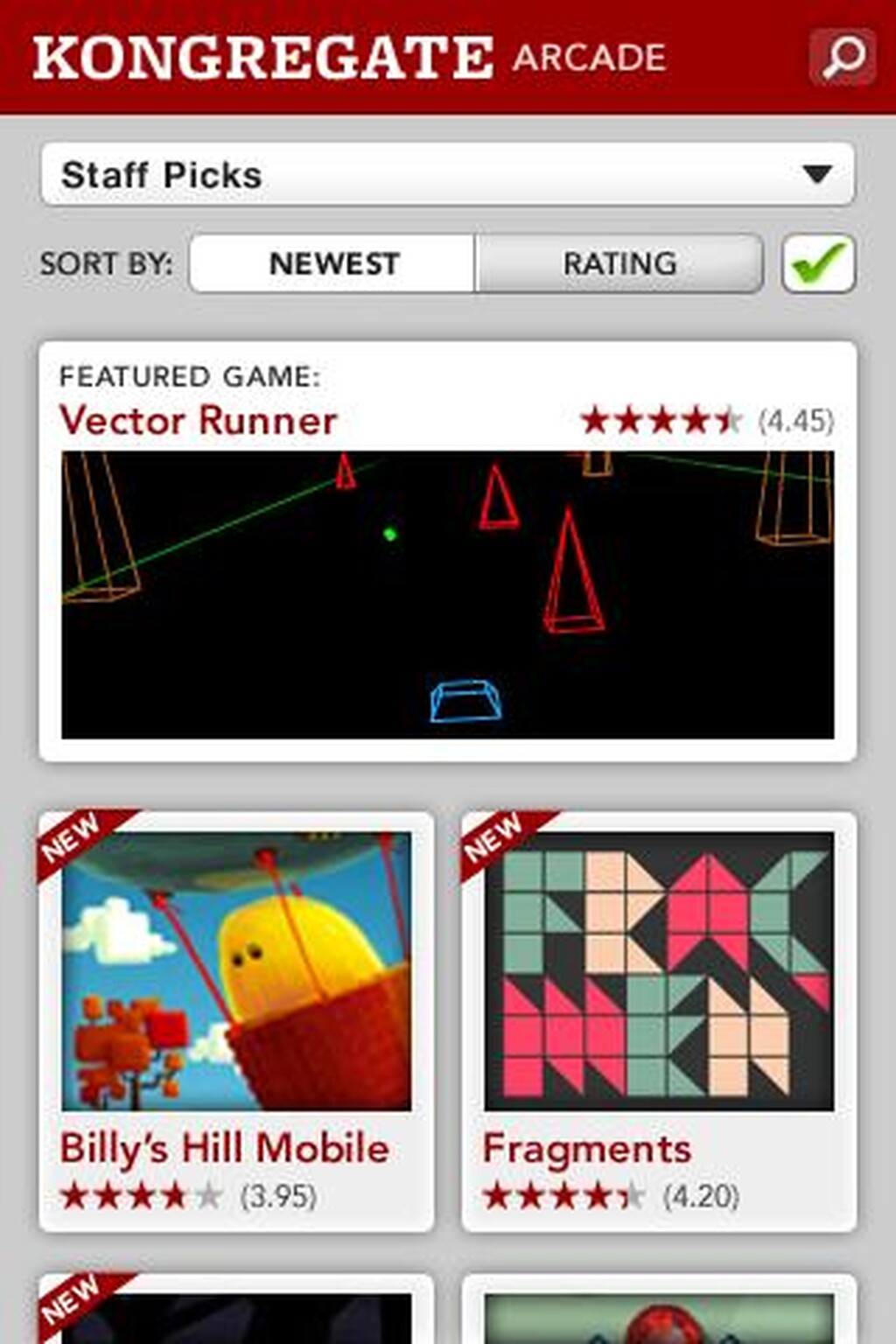 Kongregate Arcade brings hundreds of Flash games to the Android Market