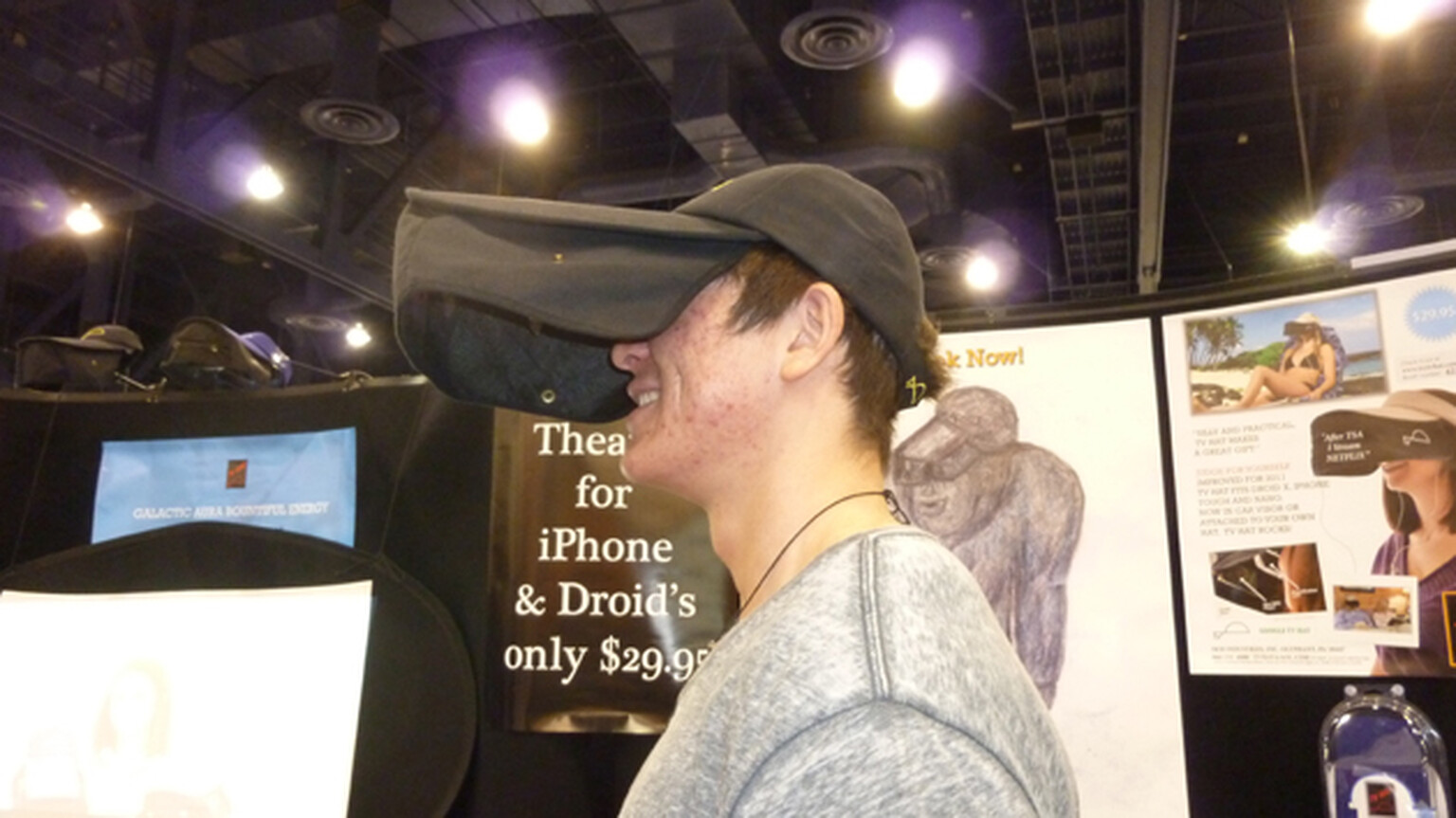 CES Photos: Ingenious iPhone TV Hat keeps prying eyes off your screen