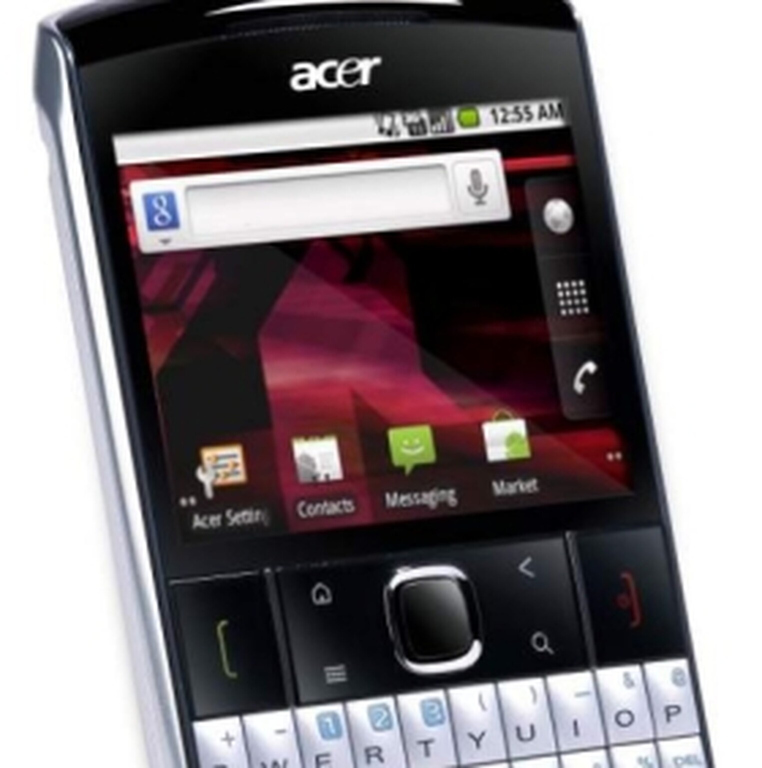Acer beTouch E210: Android 2.2 phone with a Qwerty
