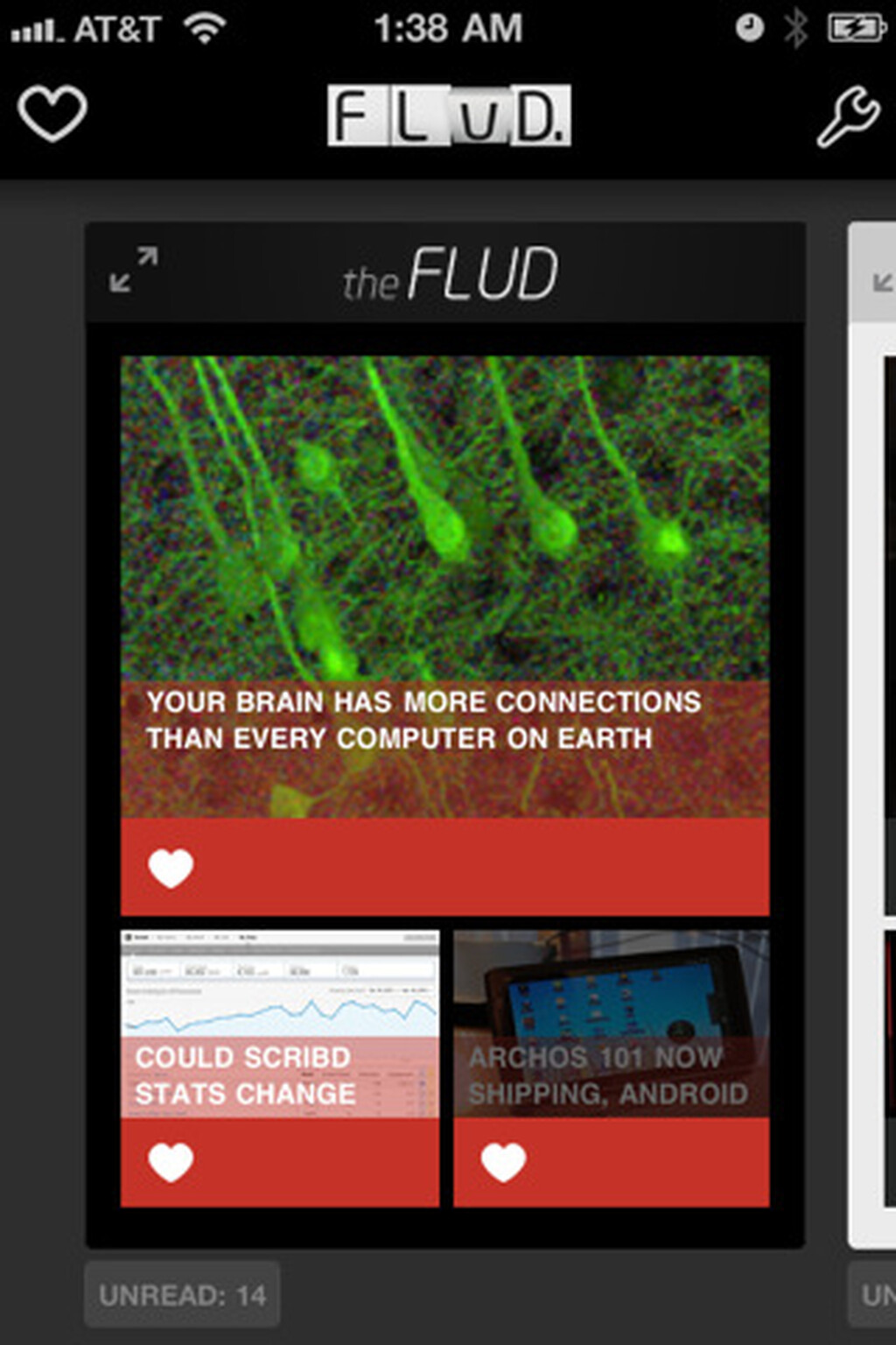 FLUD news-reader app jumps from iPad to iPhone