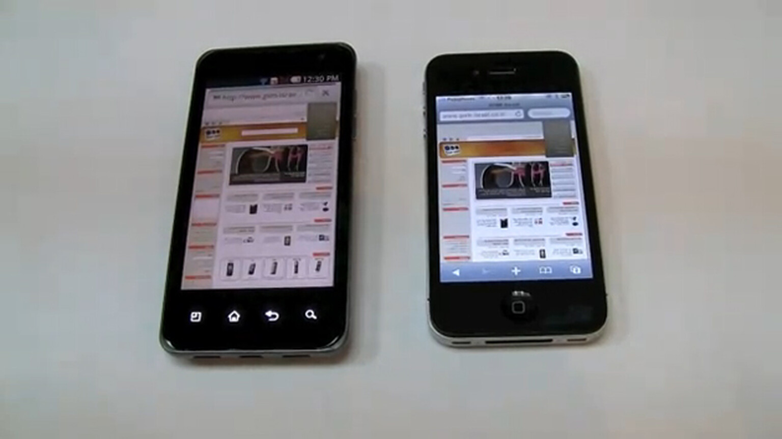 Dual-core LG Star vs iPhone 4 punch up captured on video