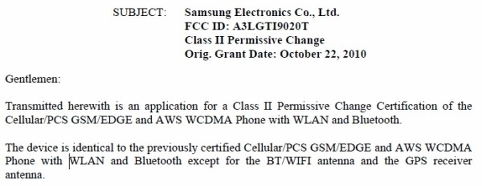 Samsung Google Nexus S crops up in the FCC sporting two new antennas