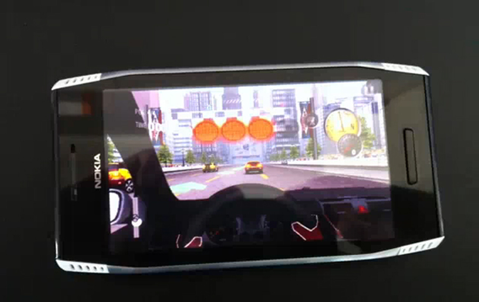 Nokia X7 running Need for Speed captured on video