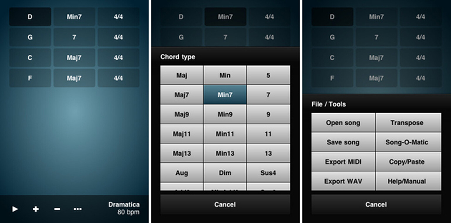 Chordbot for iPhone and Android is a chord-based songwriting app in your pocket