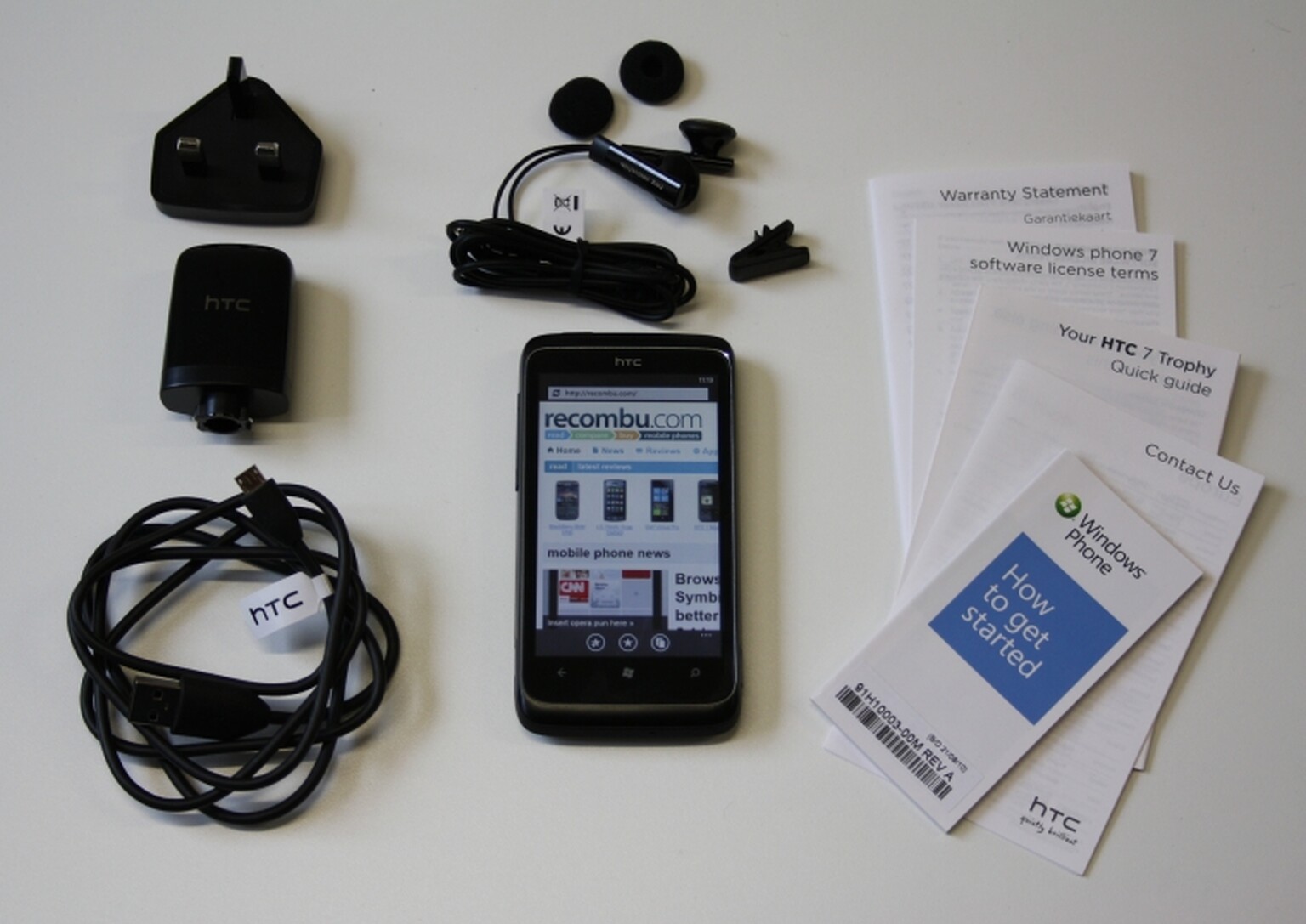 HTC 7 Trophy: What’s in the box?