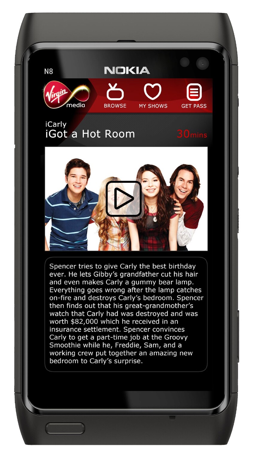 Nokia N8 heads to Virgin Media with on demand TV app preinstalled