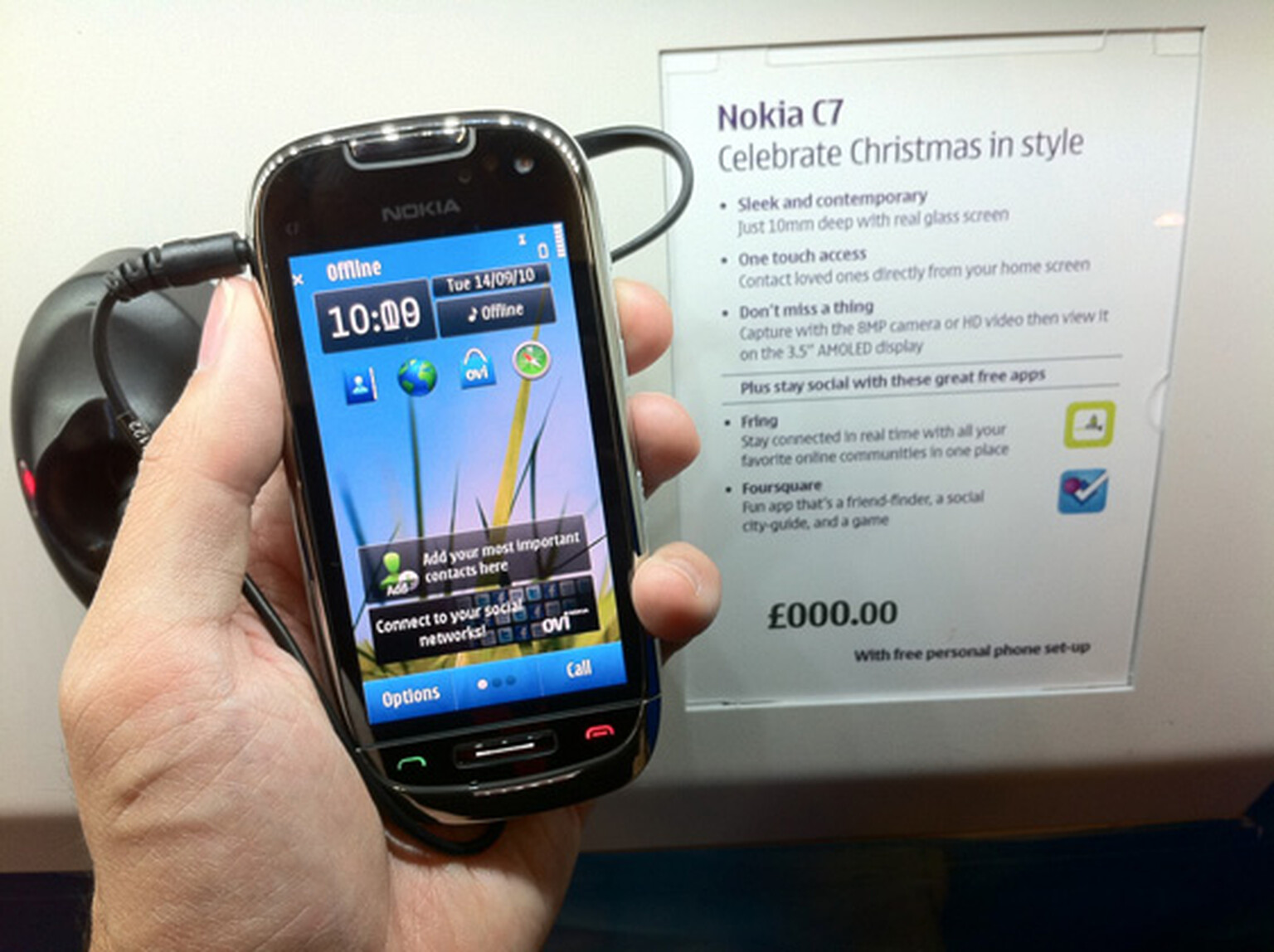 Nokia C7 en route to UK shelves, will cost around £300