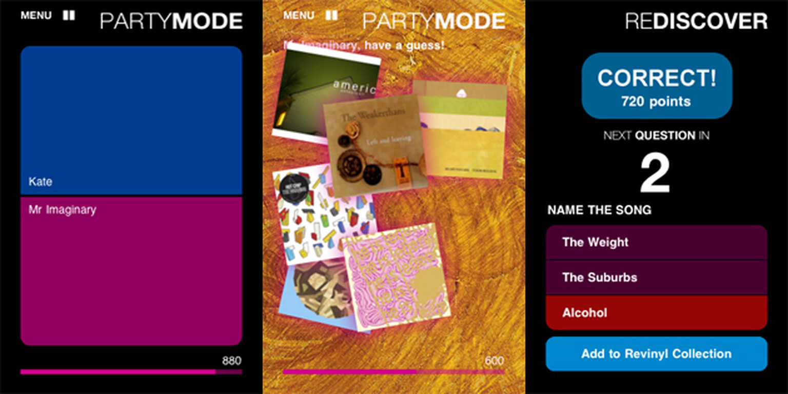 Revinyl music quiz is the best looking iPhone and iPad music quiz app