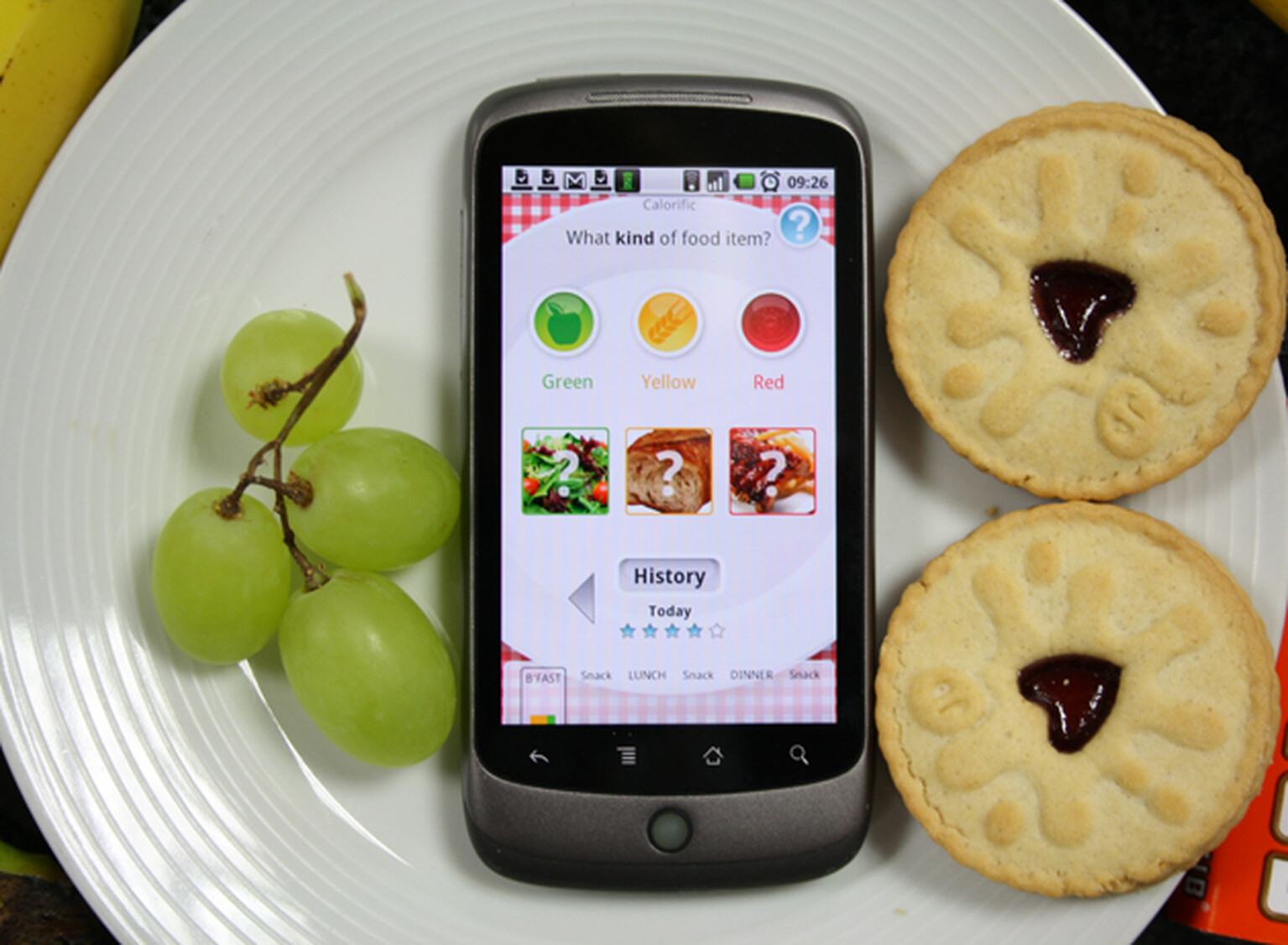 Calorific: Colour-coded calorie counting Android app