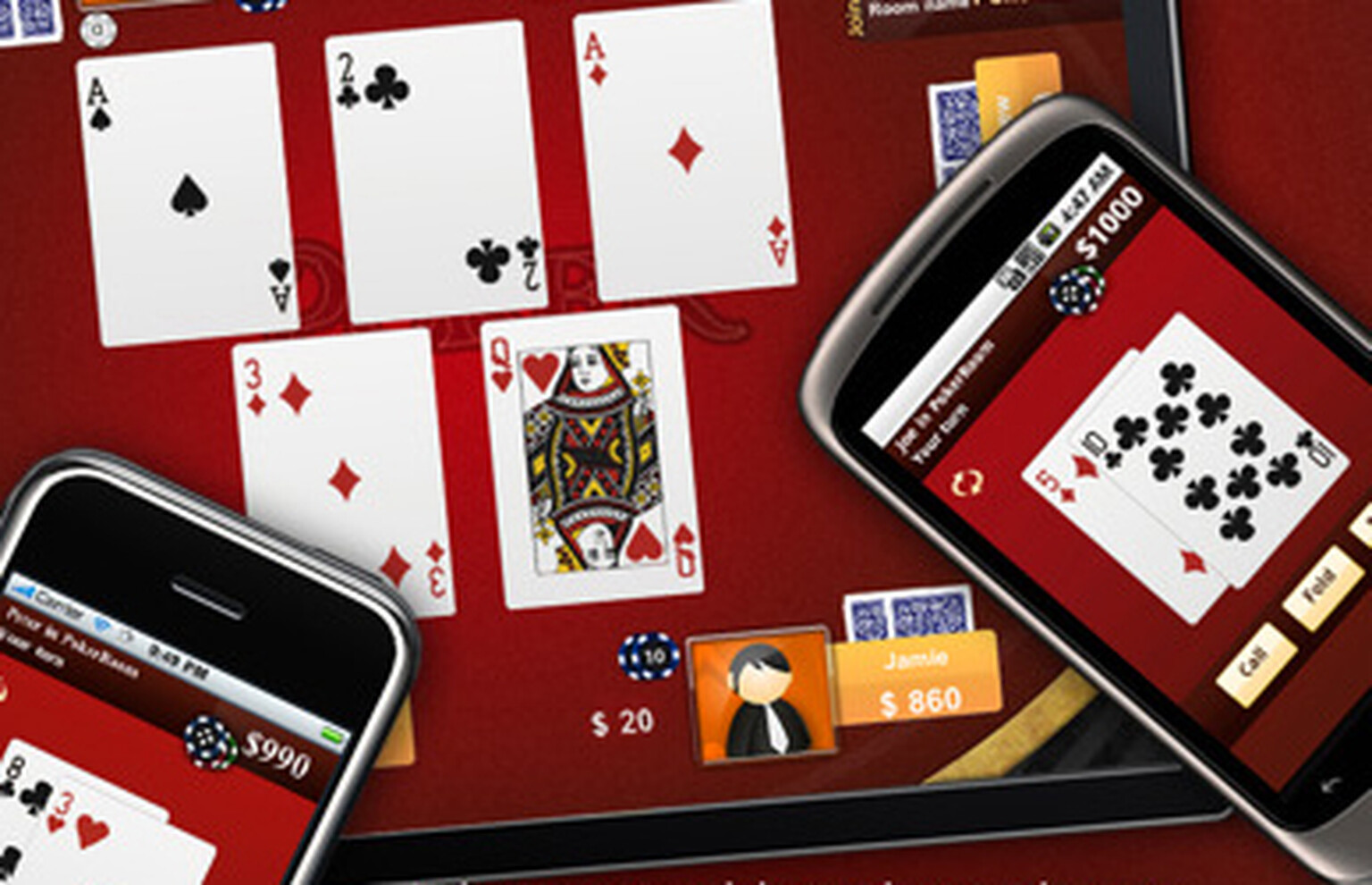 Face2Face Hold'em turns your iPad into a poker table