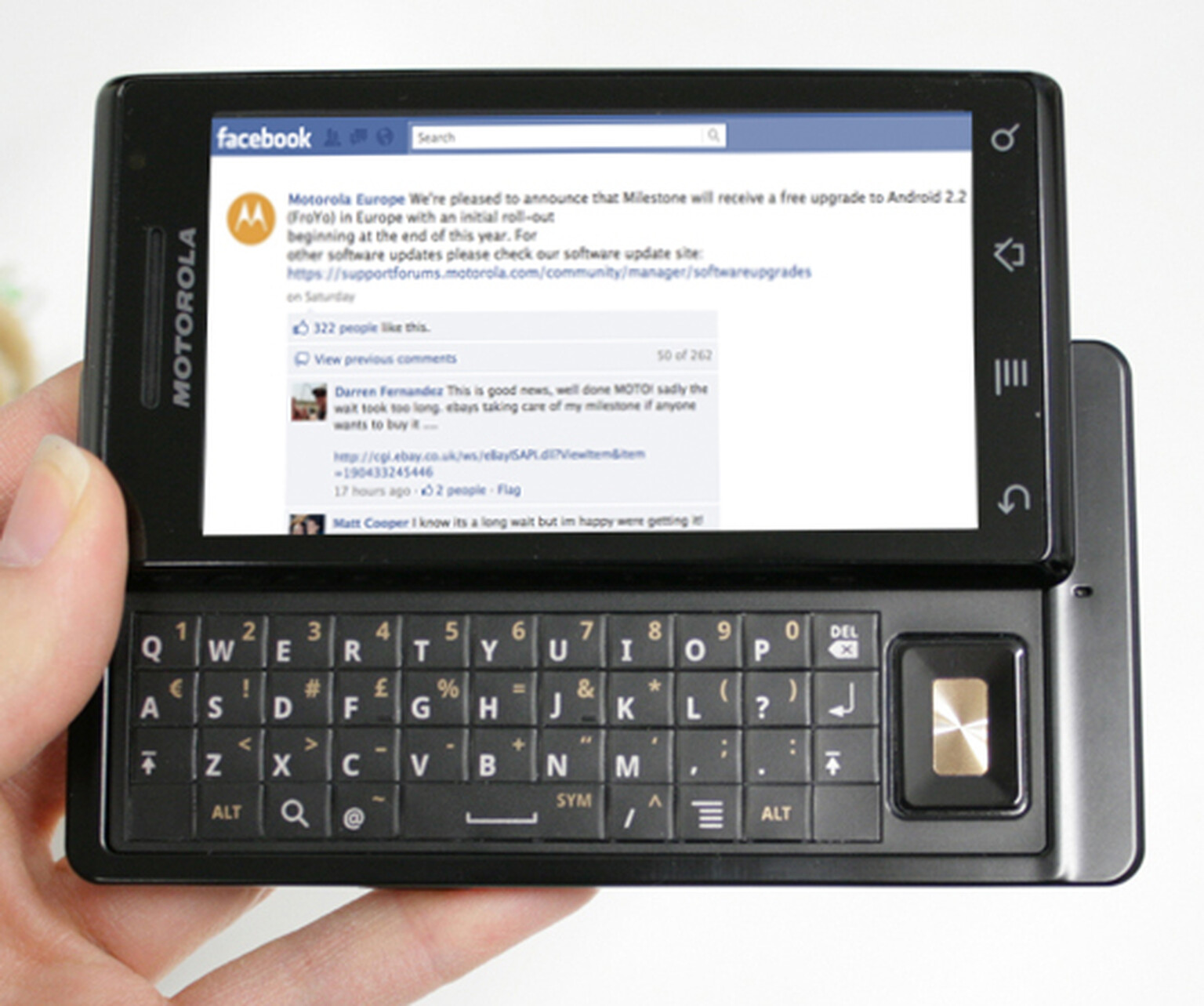 Motorola Milestone set to get Android 2.2: But not ‘til the end of the year