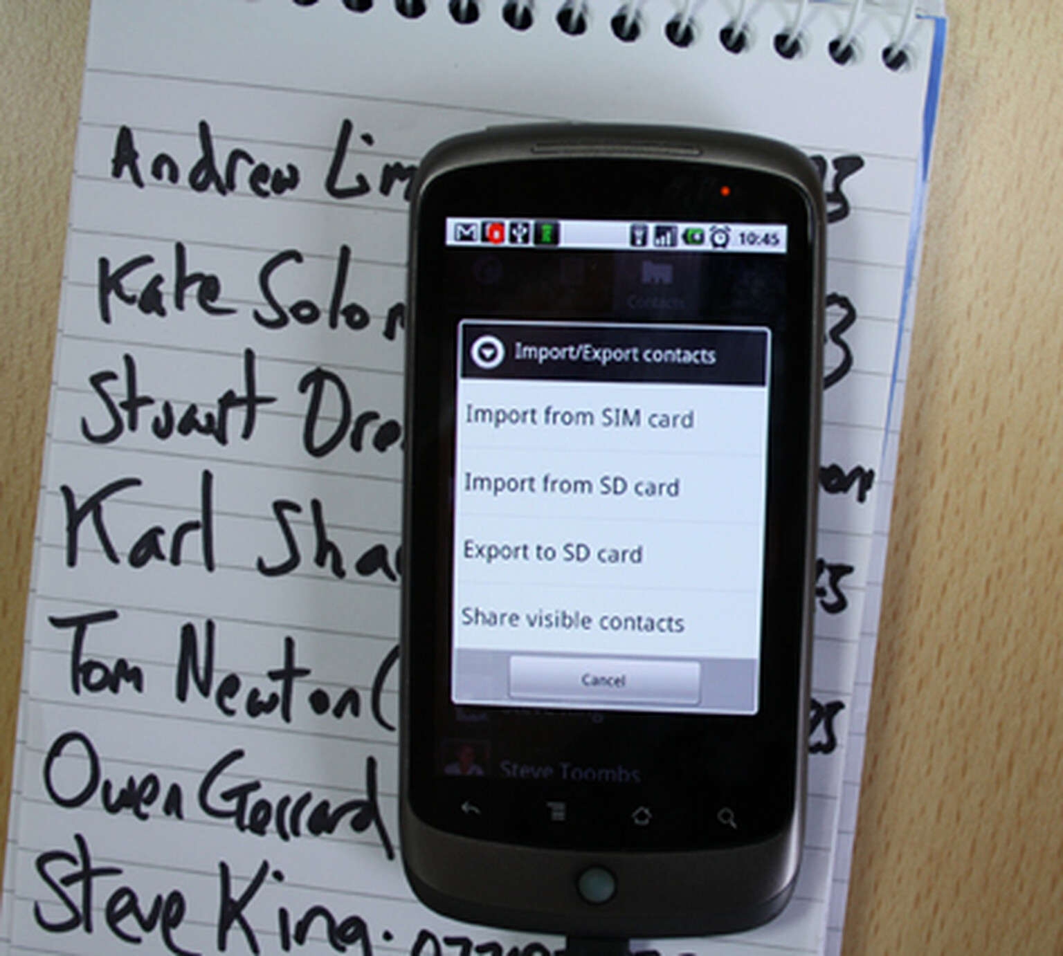 How to save your contacts to microSD on an Android phone