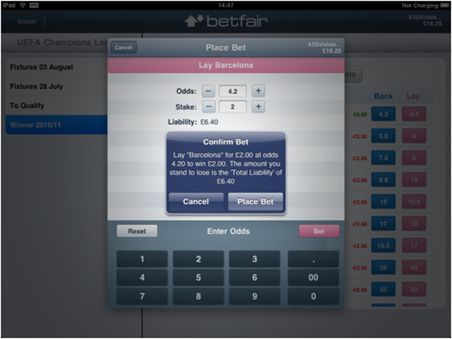 Betfair iPad betting app is the first of its kind
