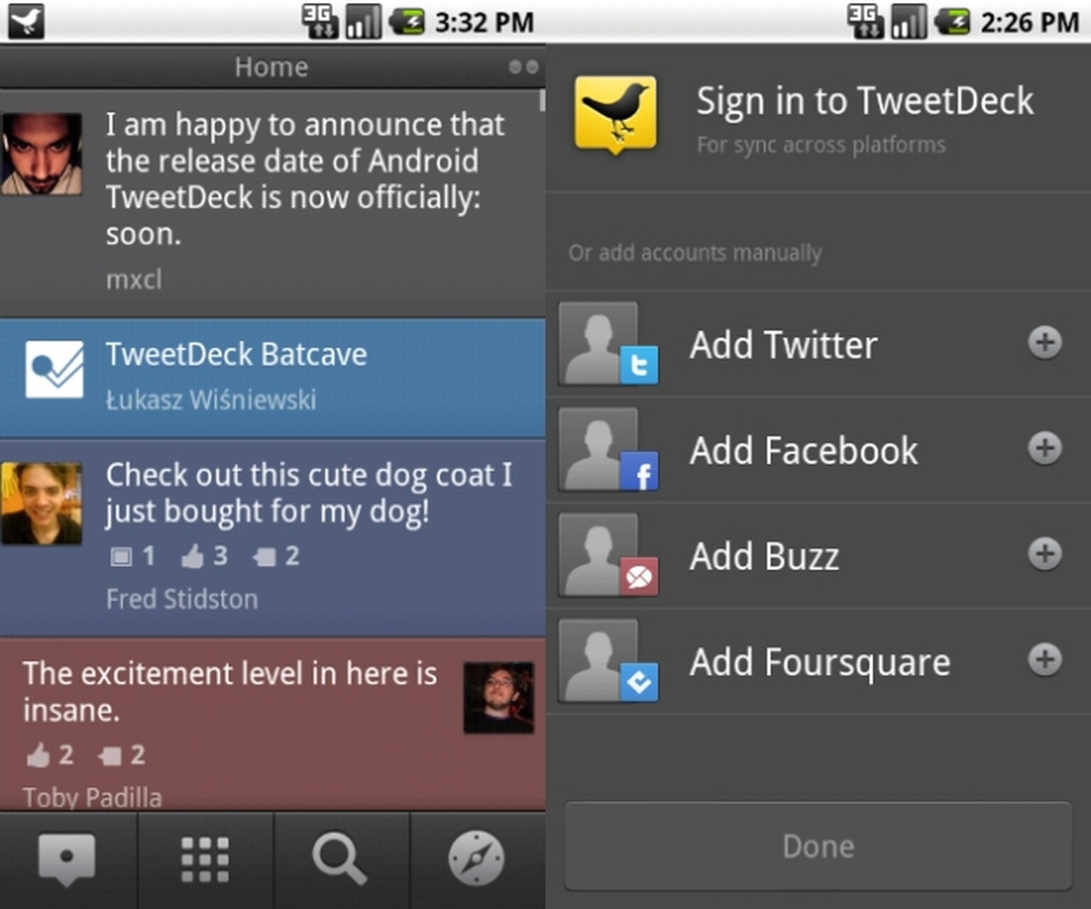 Tweetdeck touches town on Android