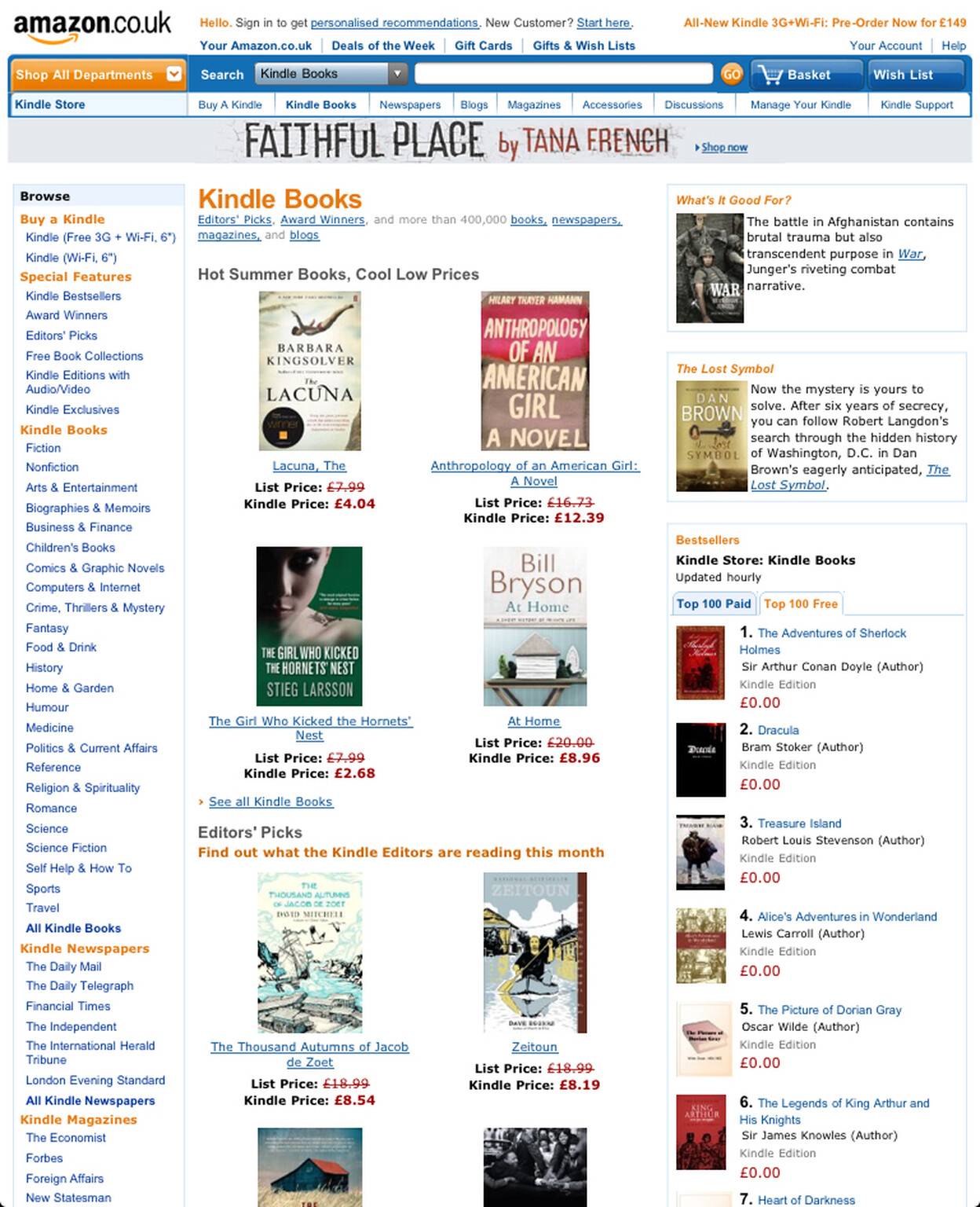 Amazon opens up its Kindle Store in the UK