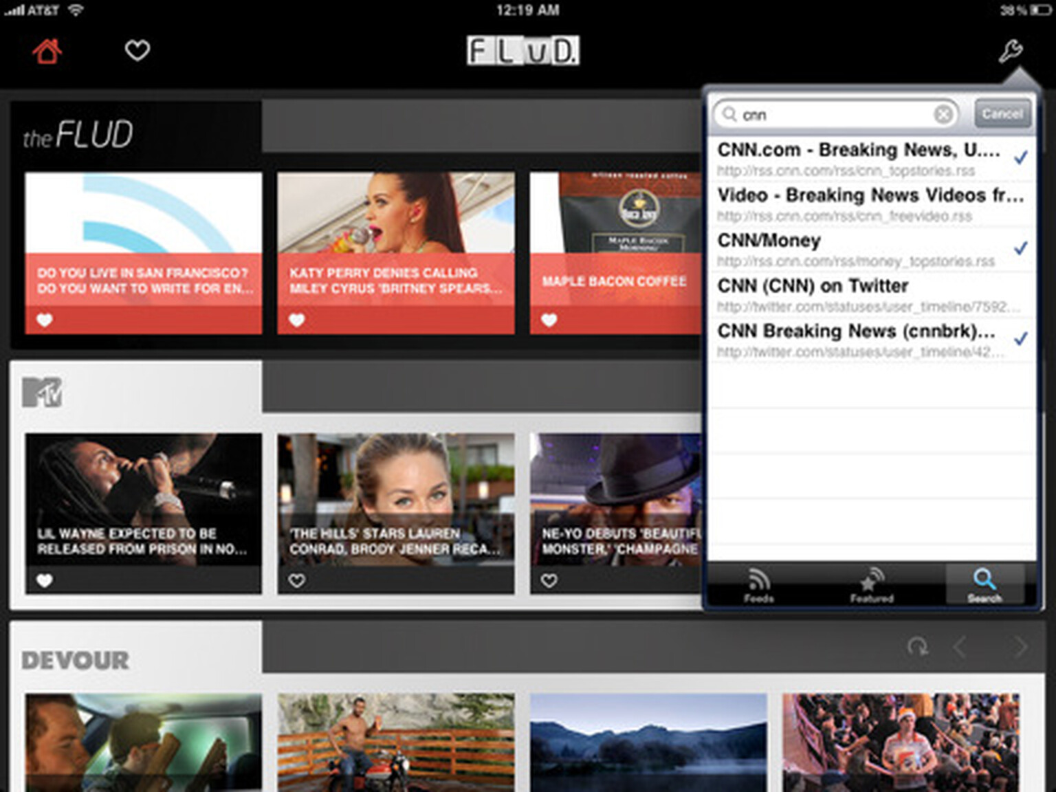 FLUD is the latest iPad visual news-reader app