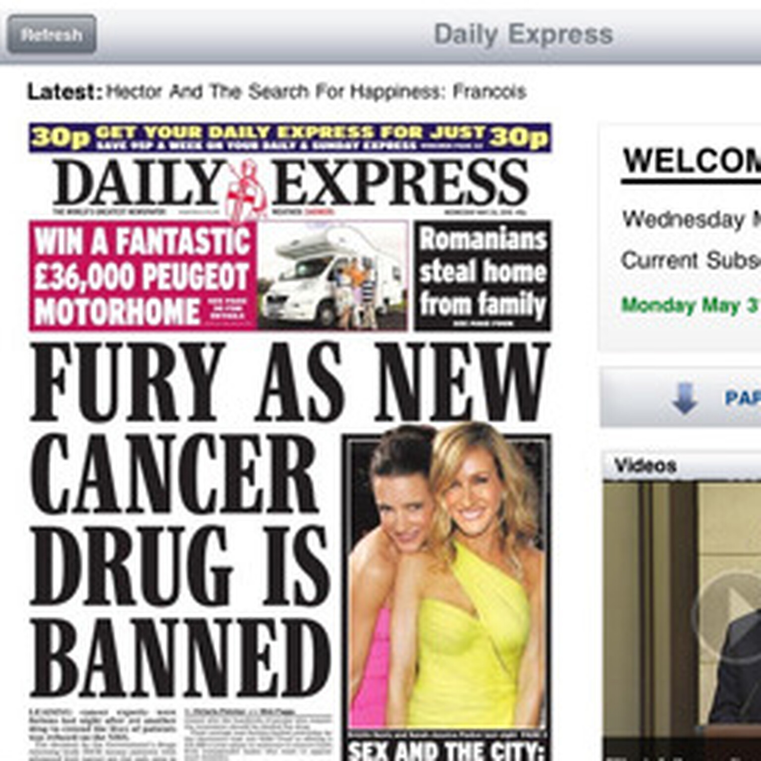 Daily Express launches £7.99 iPad newspaper app