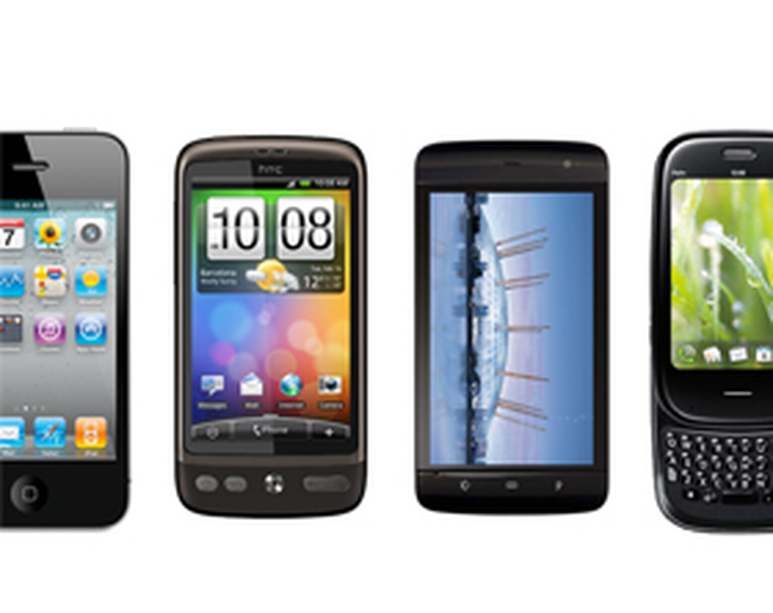 iPhone 4 vs HTC Desire vs Dell Streak vs Palm Pre Plus