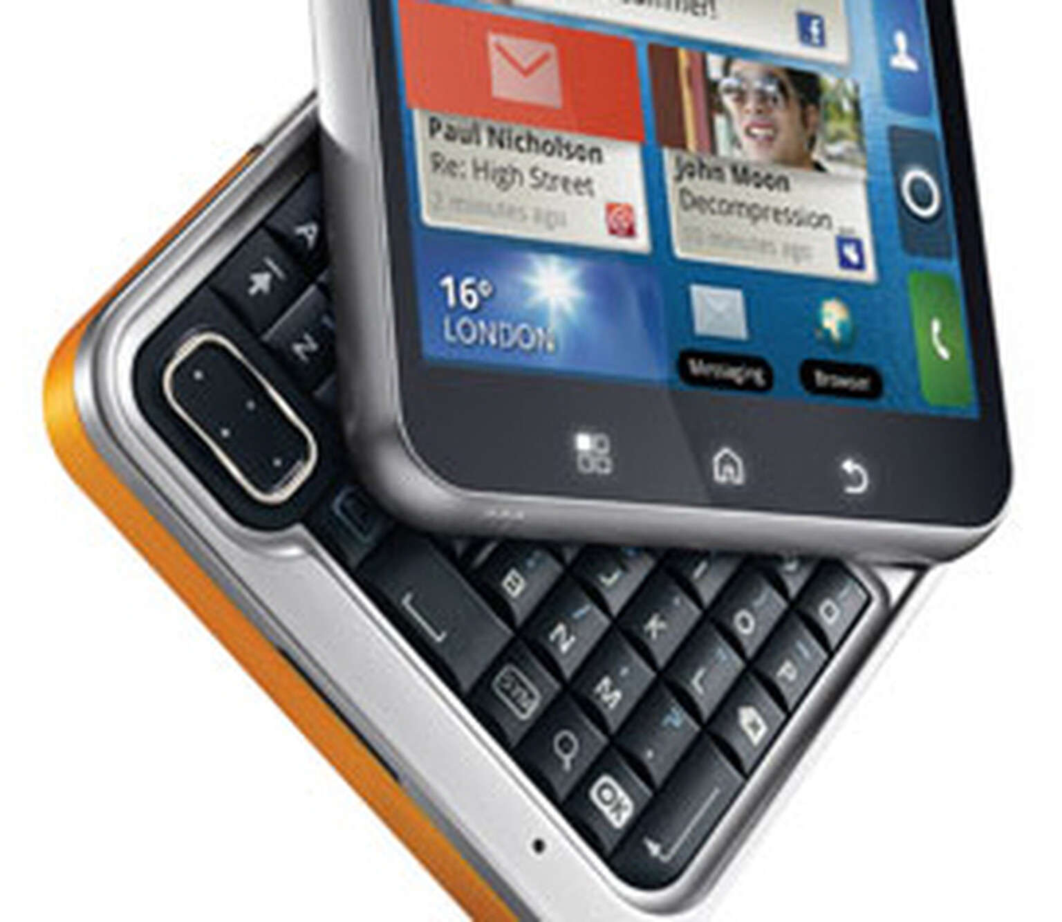 Motorola Flipout: Square multi-touch handset complete with Qwerty
