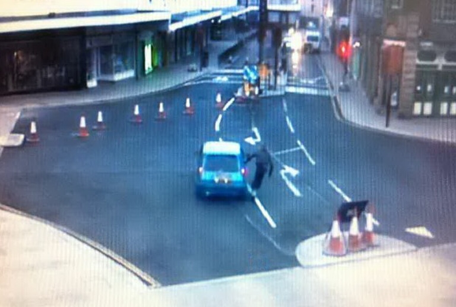 Motorist fined for towing roller-skater through town centre