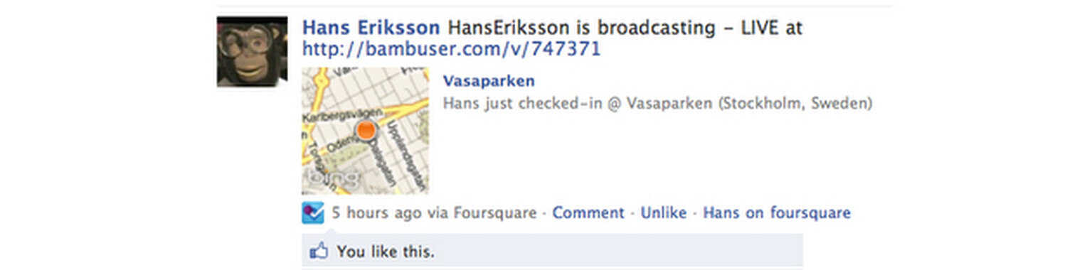 Foursquare gets live video thanks to Bambuser