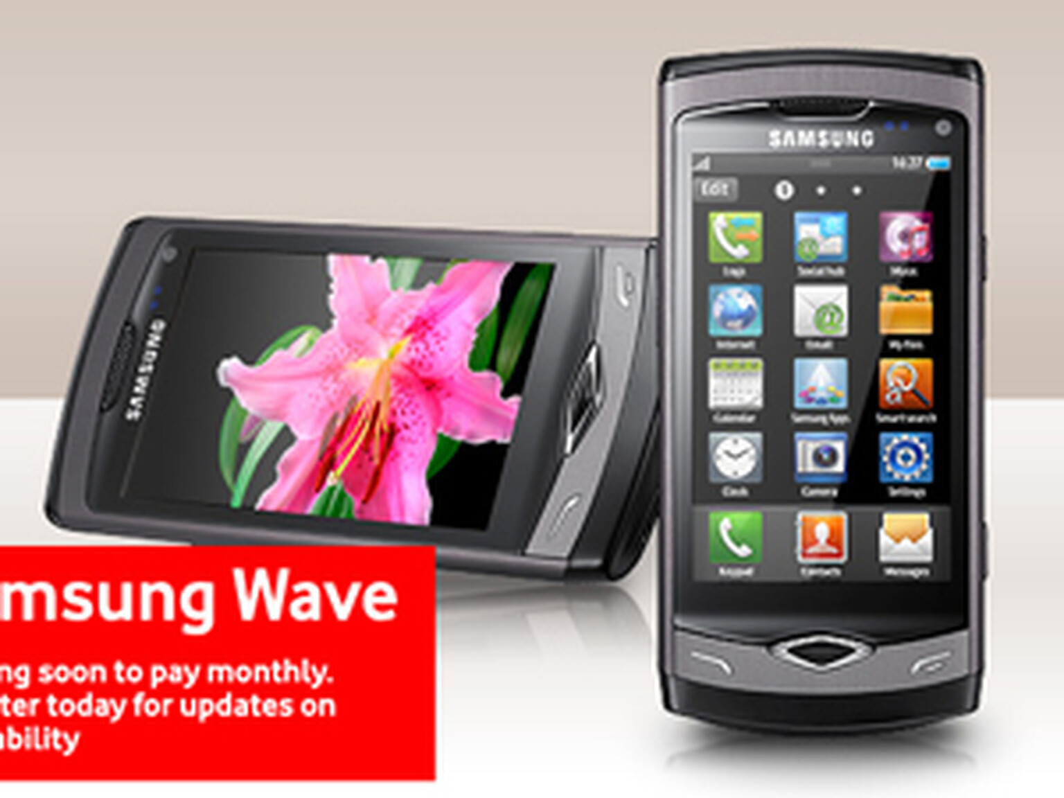 Vodafone expands smartphone range with Samsung Wave, Sony Ericsson X10 Mini and Samsung Galaxy S