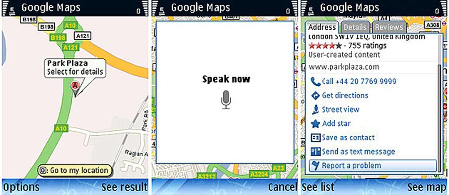 Google Voice Maps comes to Symbian S60 and Windows Mobile