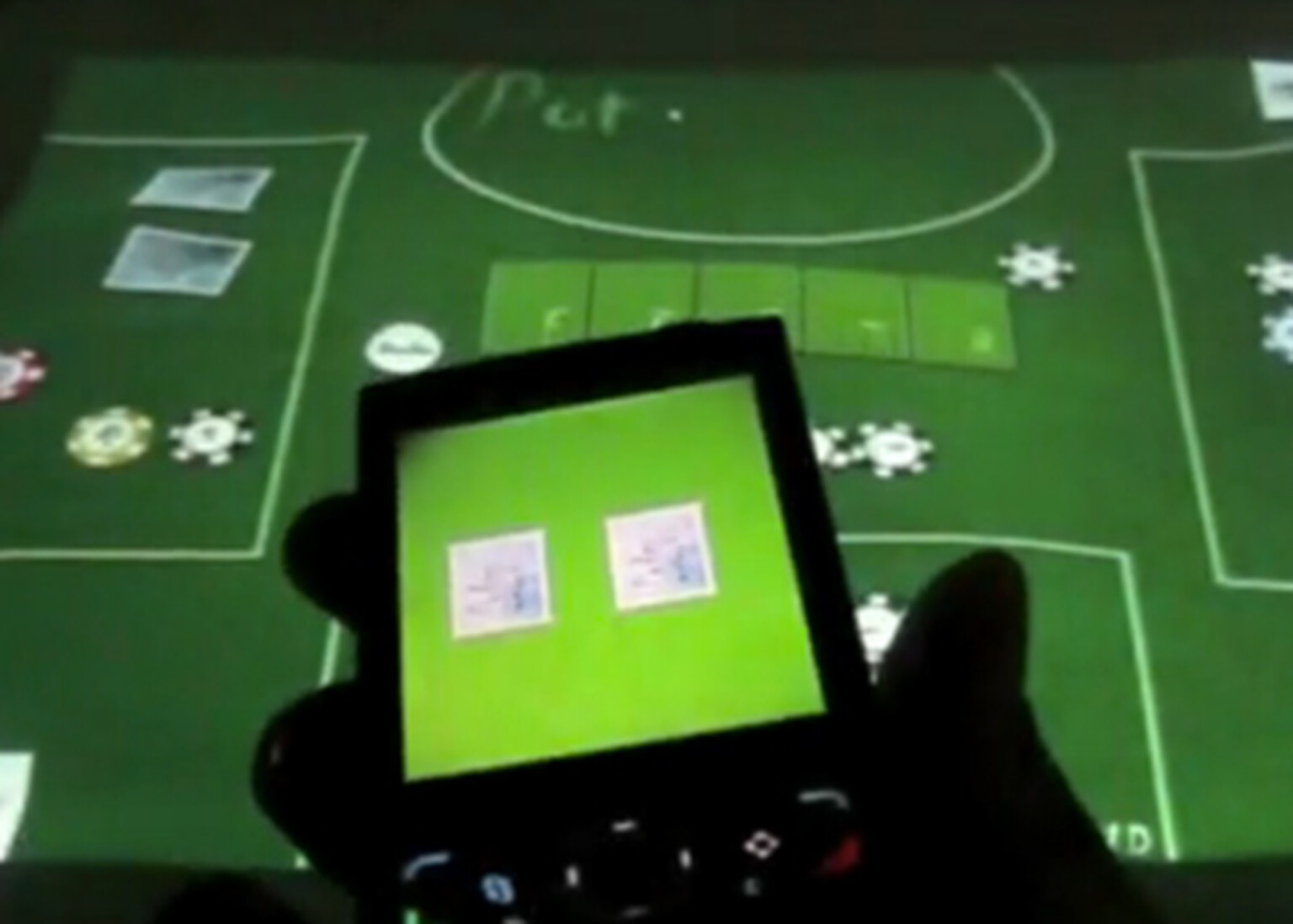 Poker Surface: The ultimate phone/multi-touch surface combo