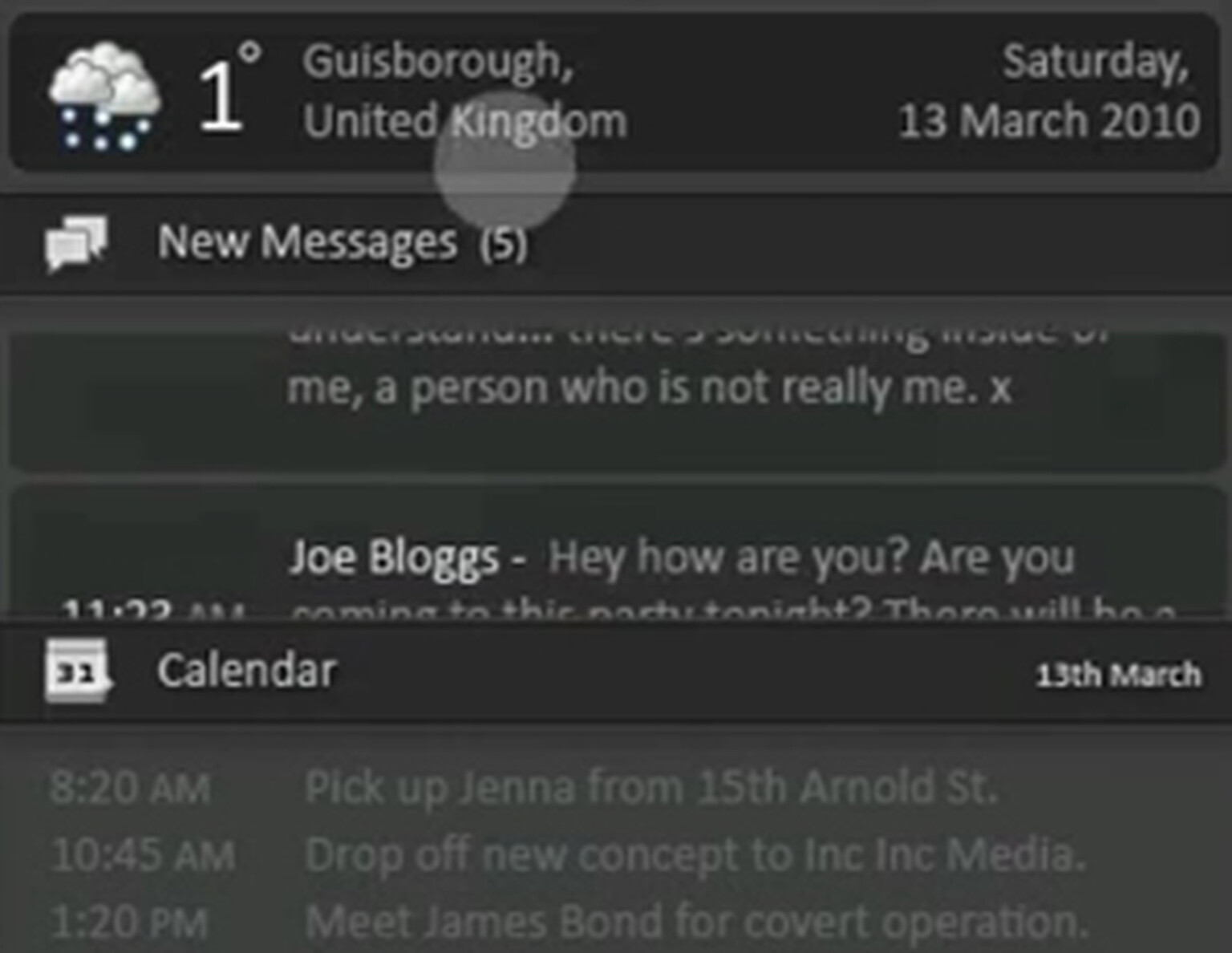 slideHome: A beautifully useful user interface concept