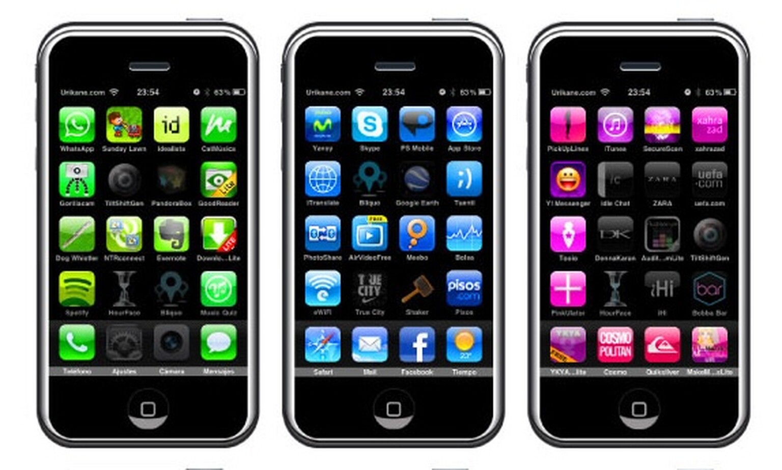 iPhone font made from apps