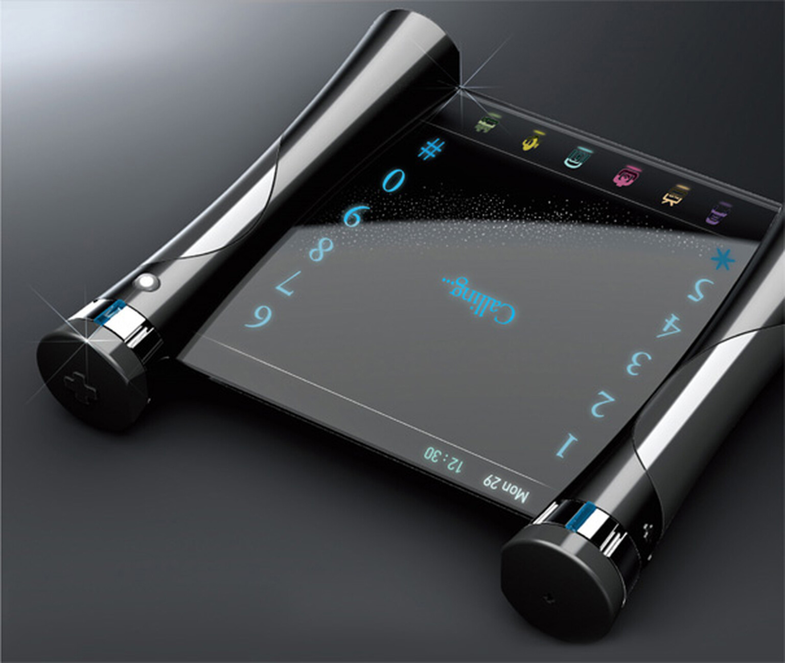Visual Sound: Concept scroll phone for the deaf