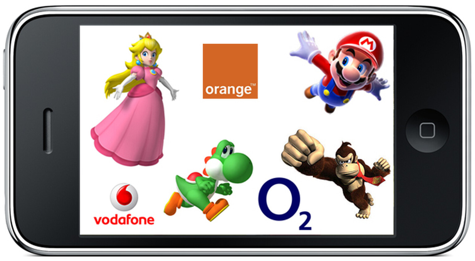 O2 iPhone vs Orange iPhone vs Vodafone iPhone vs Mario
