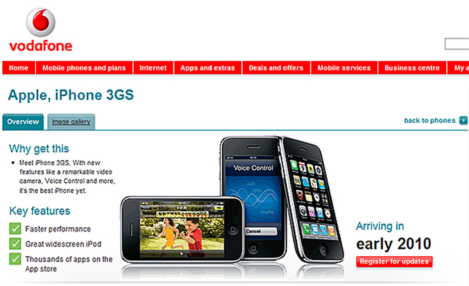 Vodafone iPhone 3GS coming in early 2010