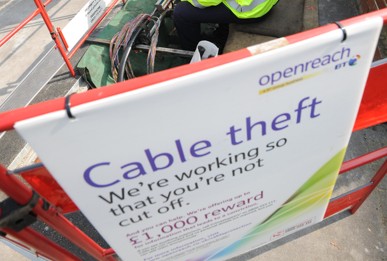 BT copper cable crime cripples Croydon communications connections
