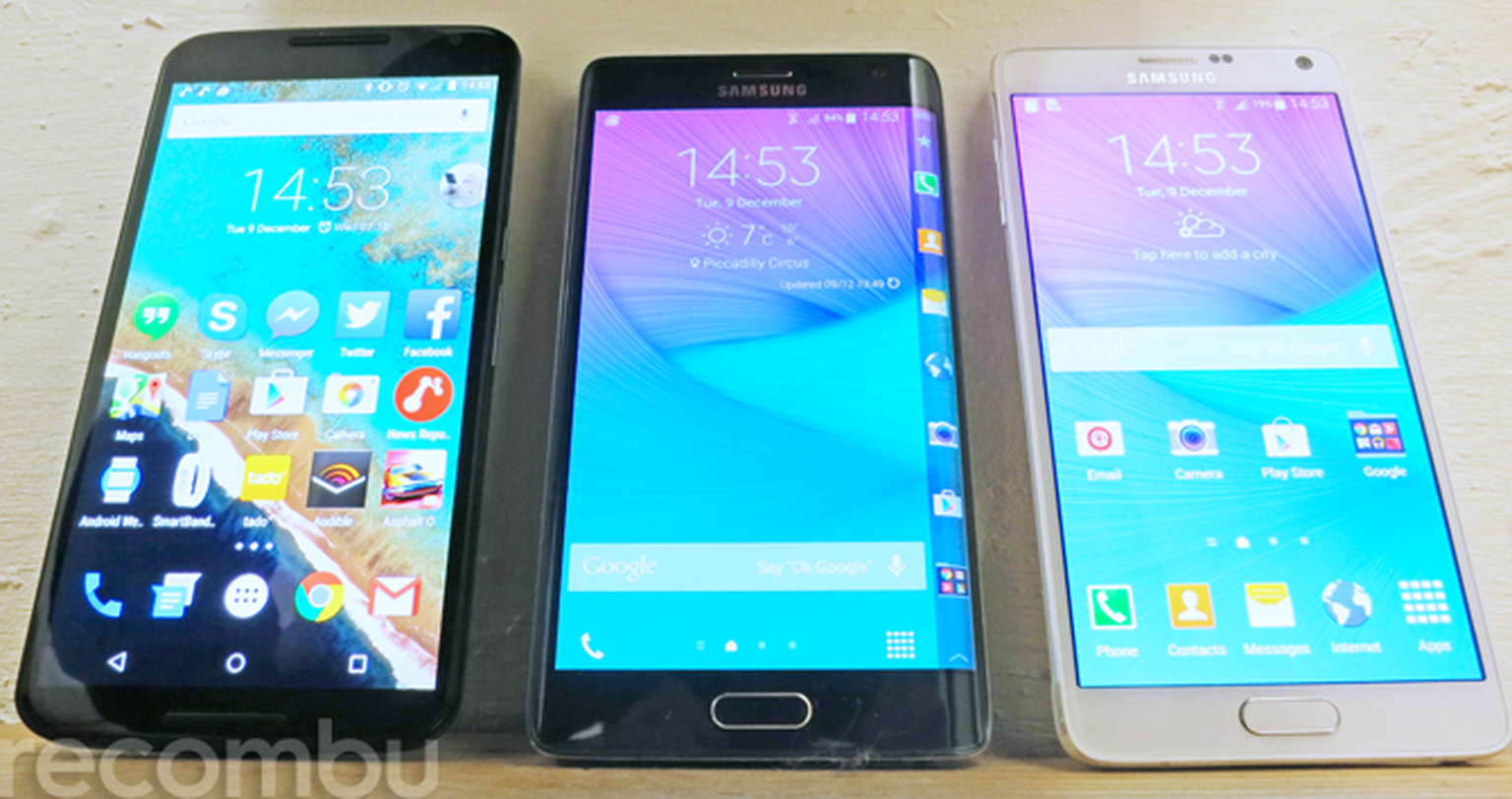 Nexus 6 vs Samsung Galaxy Note 4 vs Samsung Galaxy Note Edge