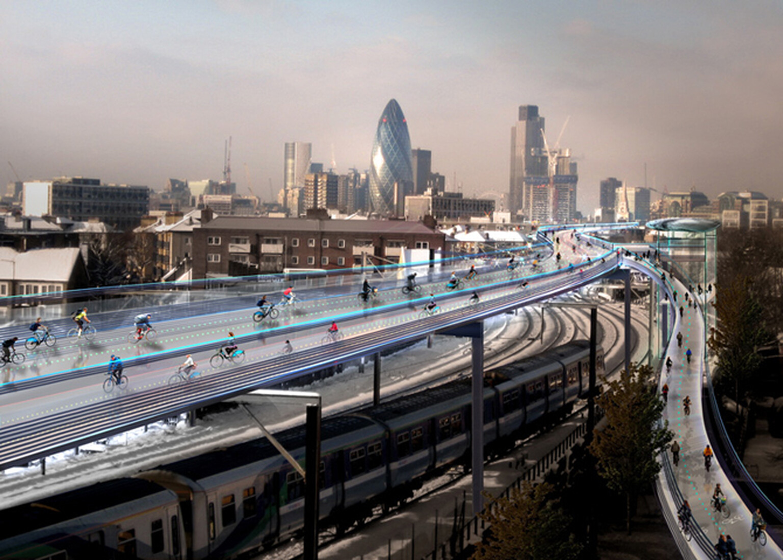 Could cycle lanes in the sky make London safer?