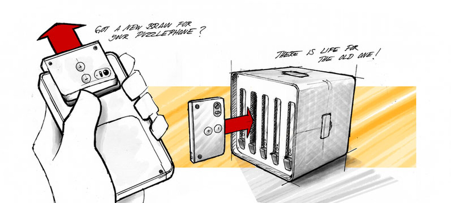 Puzzlecluster lets you recycle old phone parts to improve your computer