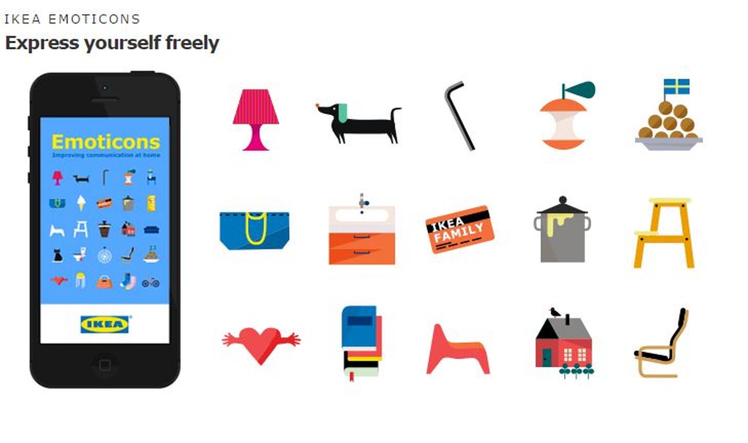 Ikea has released an emoticon keyboard for improving relationships