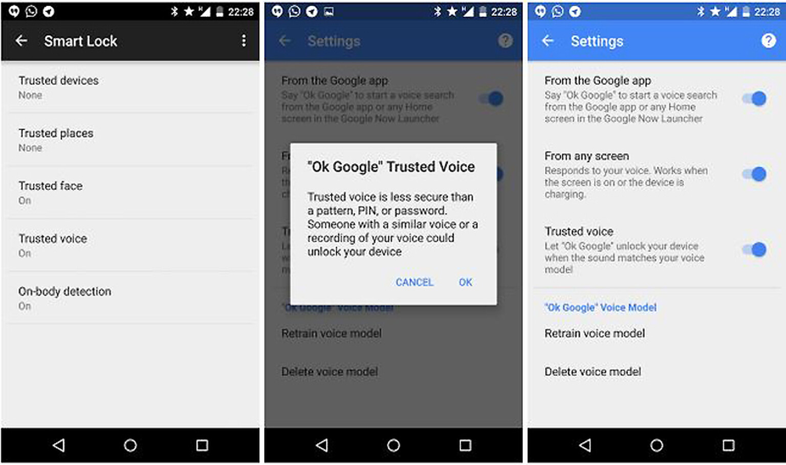 Trusted Voice: a secure way to unlock your Android by talking to it?