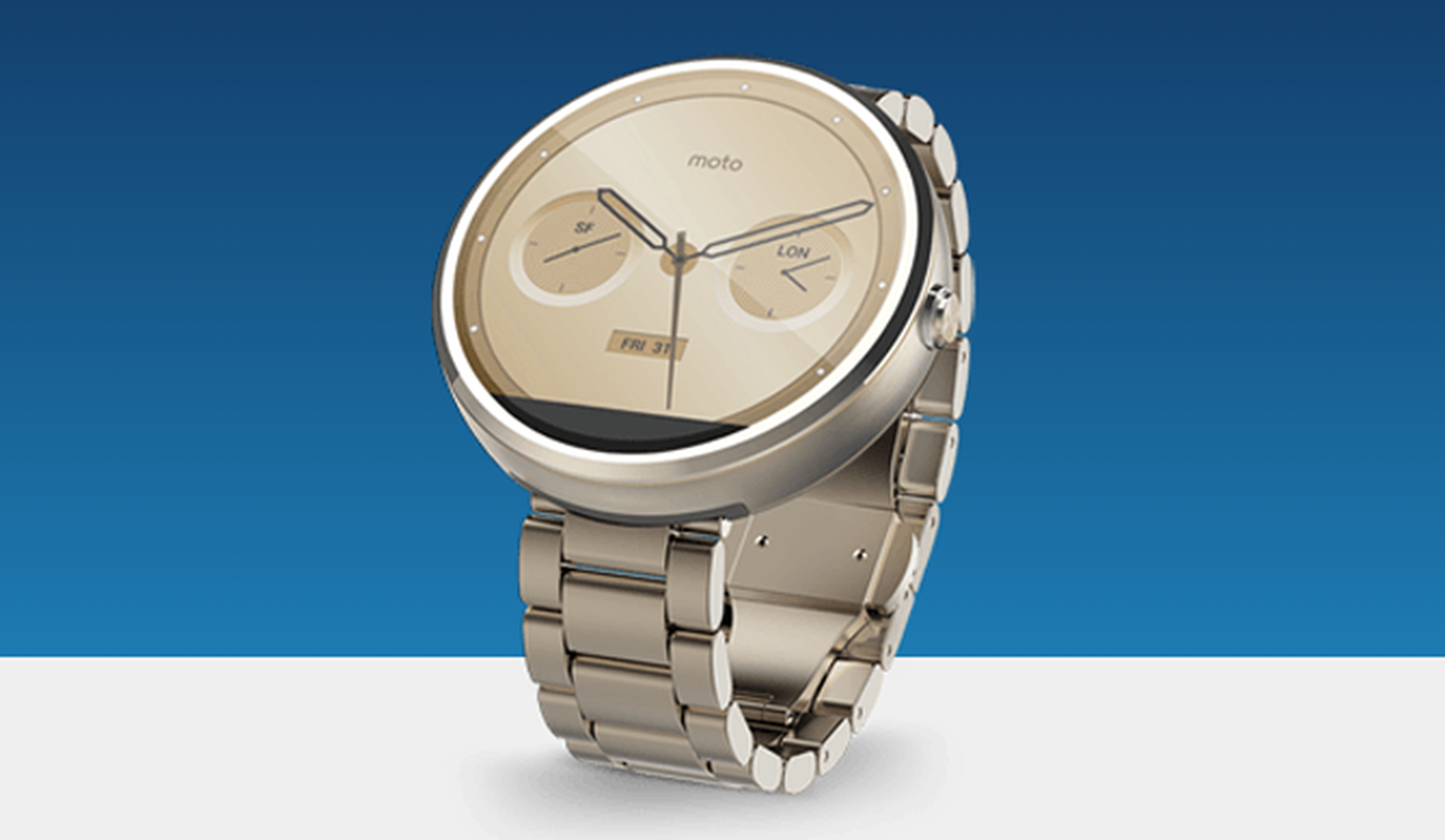Sexy light gold Moto 360 an O2 exclusive